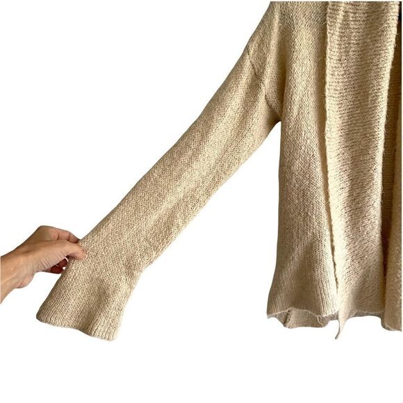 WOODEN SHIPS Wool Mohair Open Cardigan Sweater Cream L - Picture 6 of 9